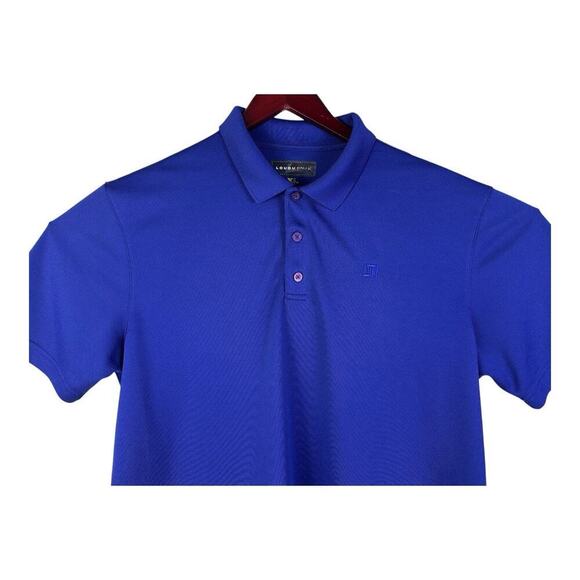 Loudmouth Shirt Mens XL Blue Embroidered Logo Short Sleeve Golf Performance Polo - Picture 2 of 12
